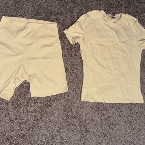 Cream Activewear Set